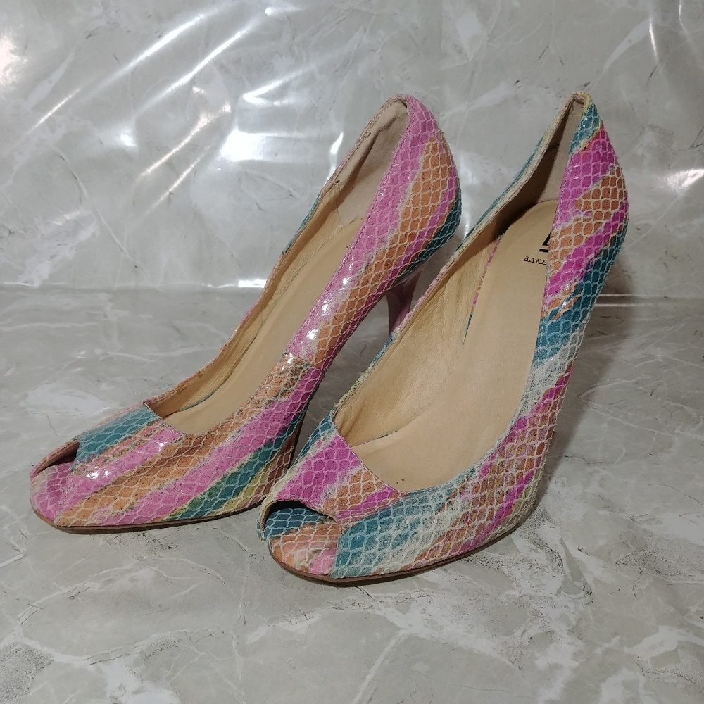Unicorn Mermaid Peeptoe Heels sz 7
